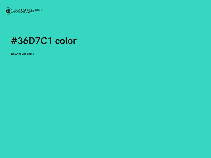 #36D7C1 color image