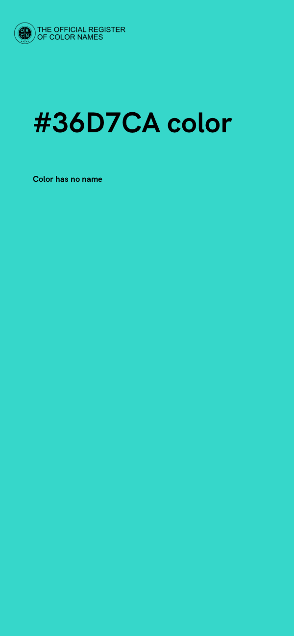 #36D7CA color image