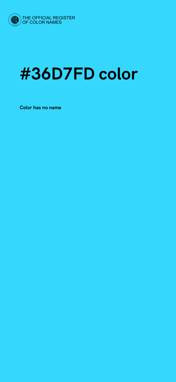 #36D7FD color image