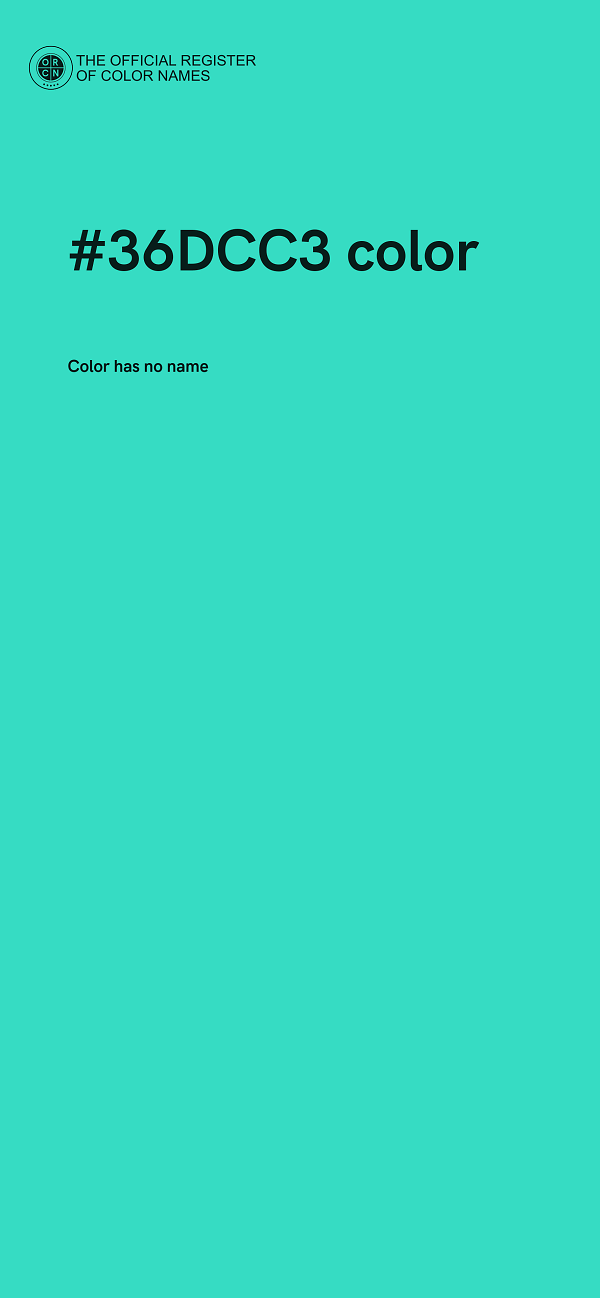 #36DCC3 color image