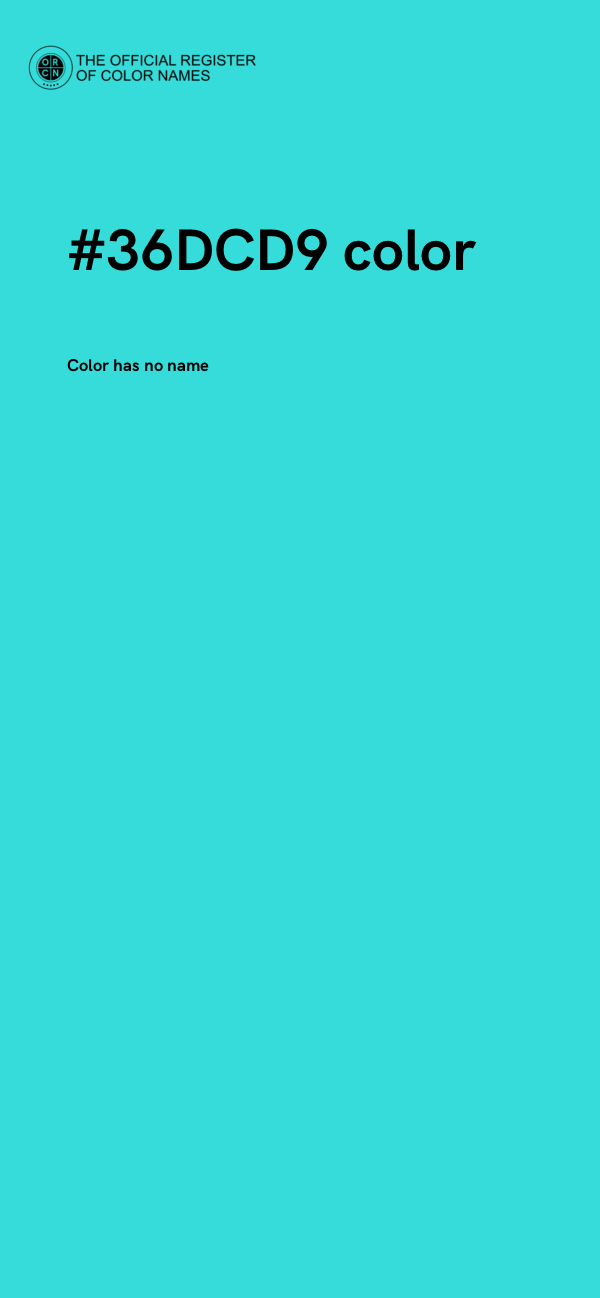 #36DCD9 color image