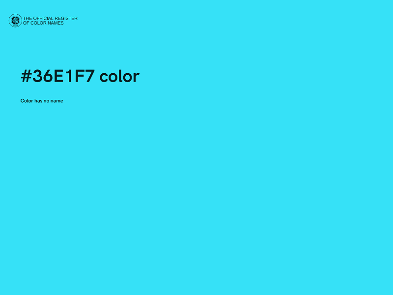 #36E1F7 color image