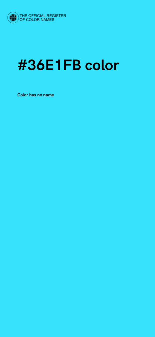 #36E1FB color image