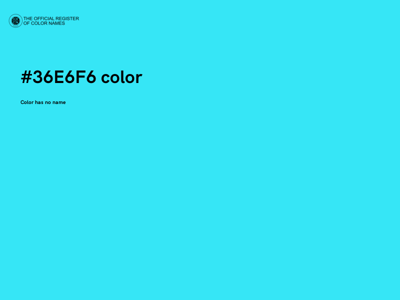 #36E6F6 color image
