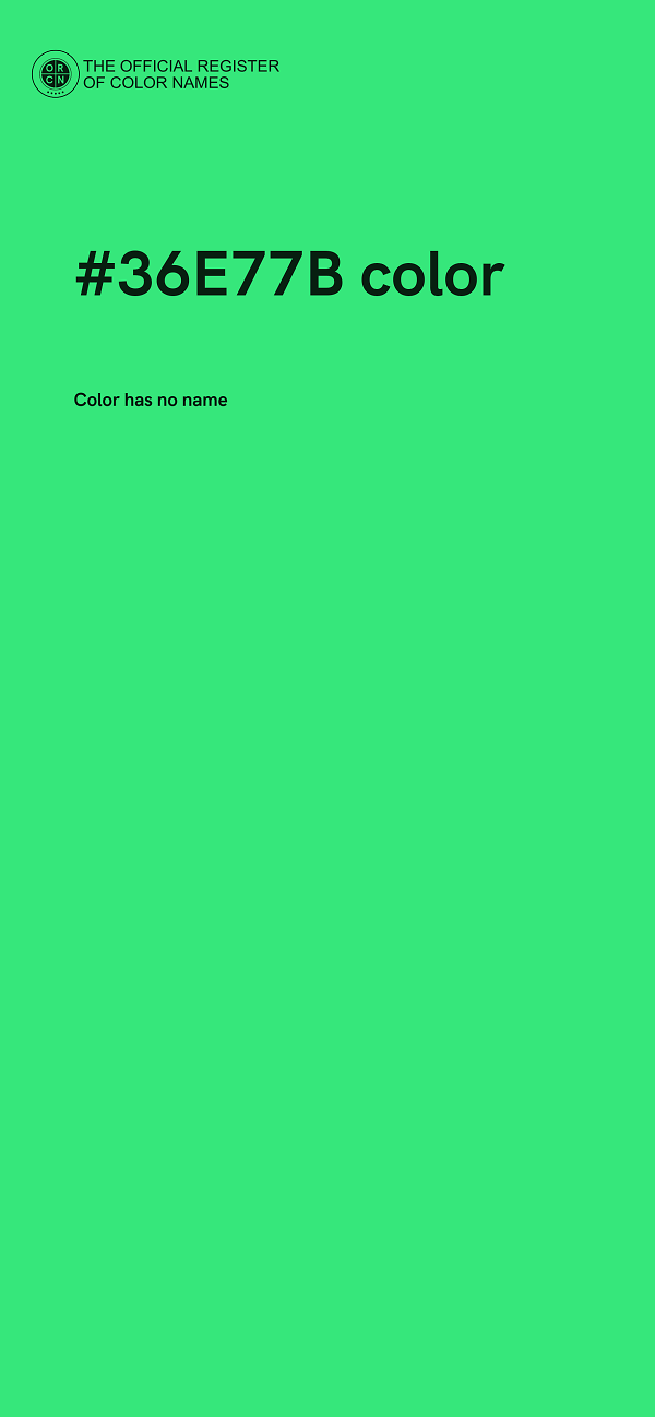 #36E77B color image