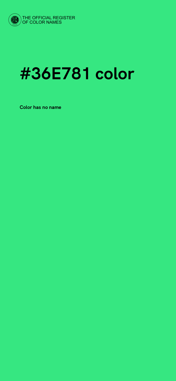 #36E781 color image