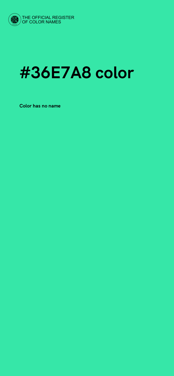 #36E7A8 color image