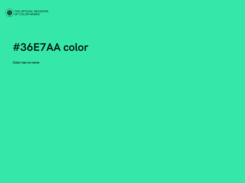 #36E7AA color image