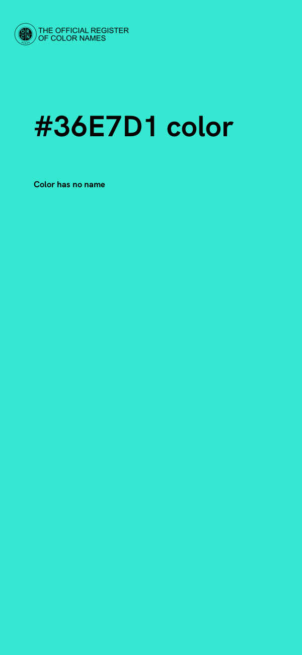 #36E7D1 color image