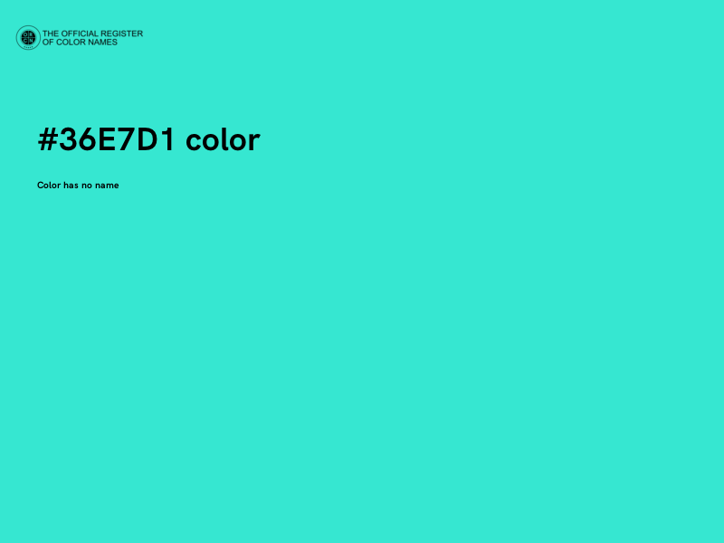 #36E7D1 color image