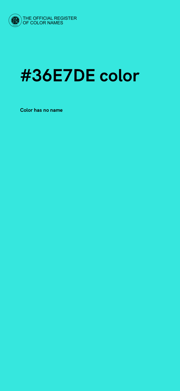 #36E7DE color image