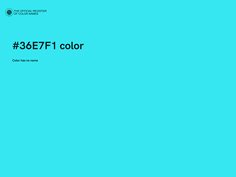 #36E7F1 color image