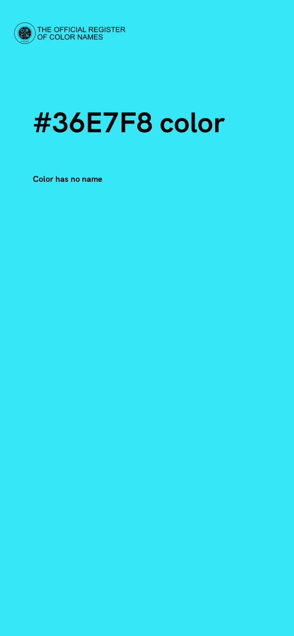 #36E7F8 color image