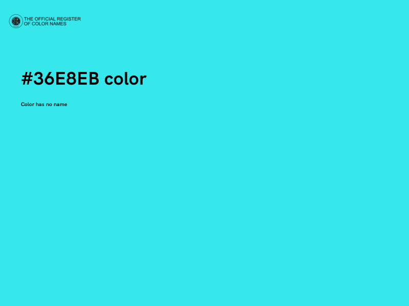 #36E8EB color image