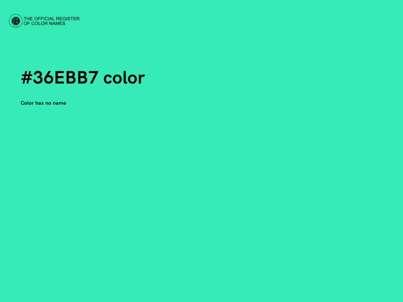 #36EBB7 color image