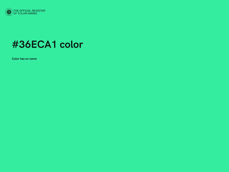 #36ECA1 color image