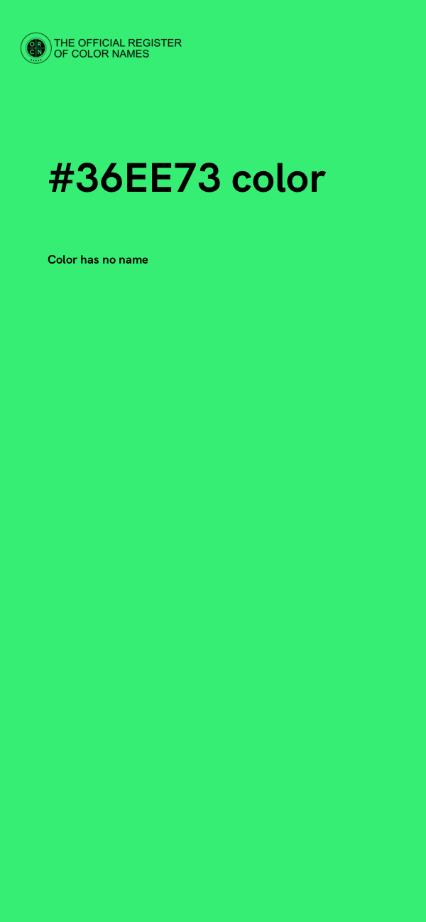 #36EE73 color image