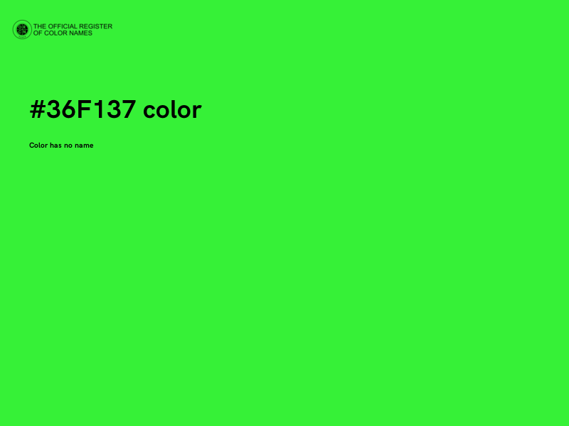 #36F137 color image
