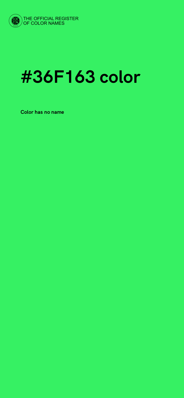 #36F163 color image