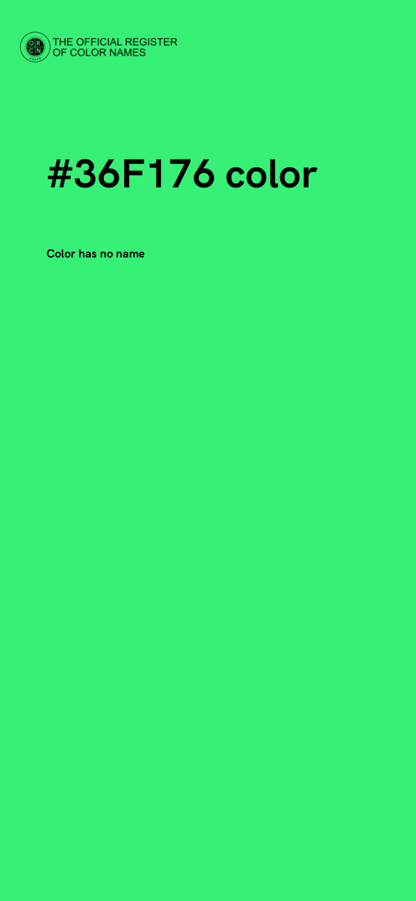 #36F176 color image