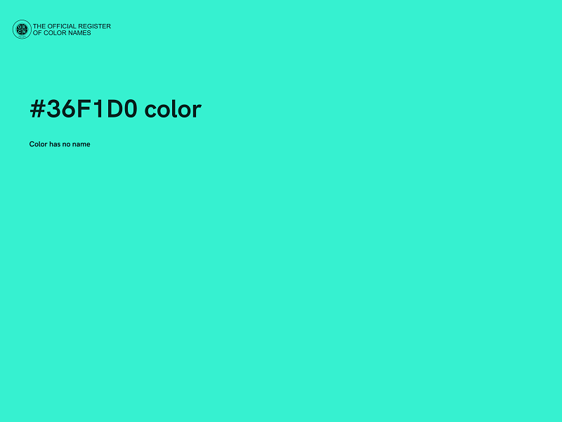 #36F1D0 color image