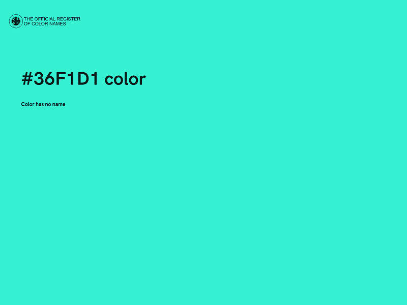 #36F1D1 color image