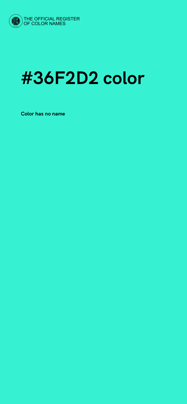 #36F2D2 color image