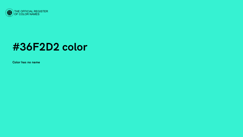 #36F2D2 color image