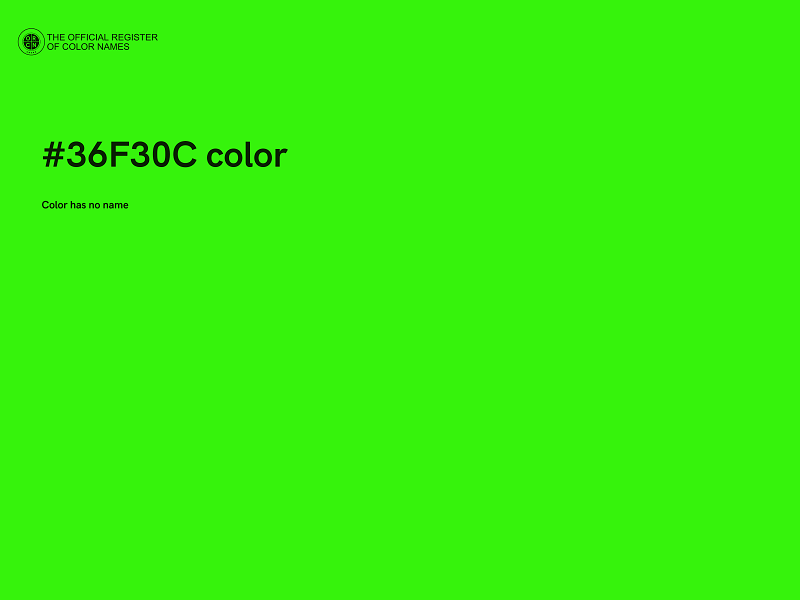 #36F30C color image