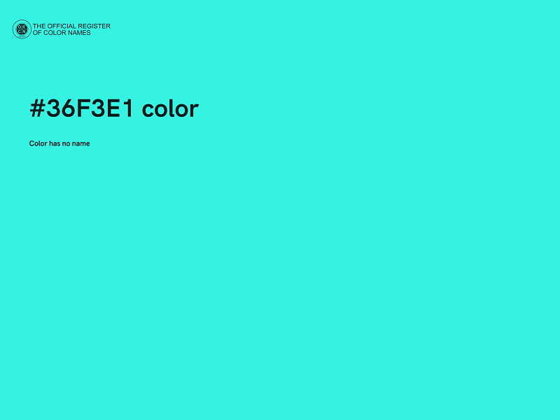 #36F3E1 color image