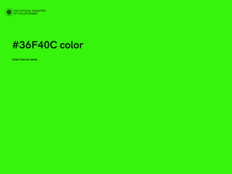 #36F40C color image