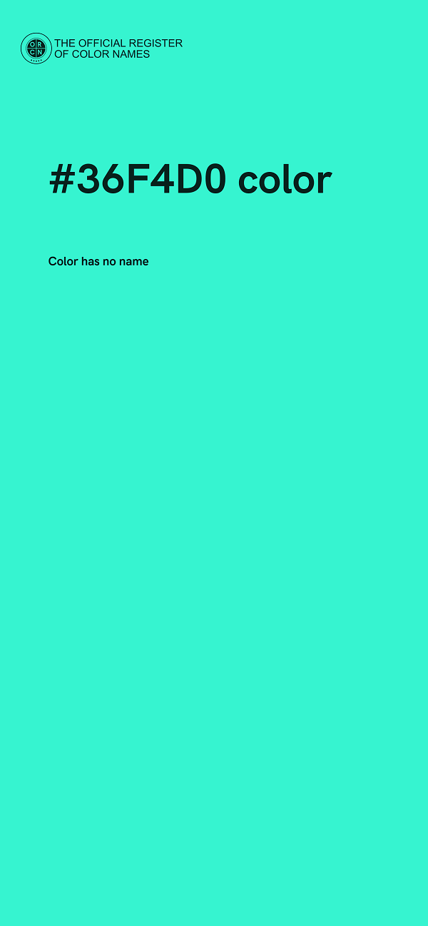 #36F4D0 color image