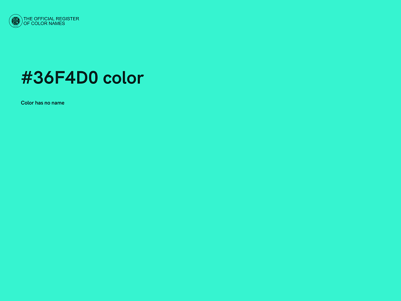 #36F4D0 color image