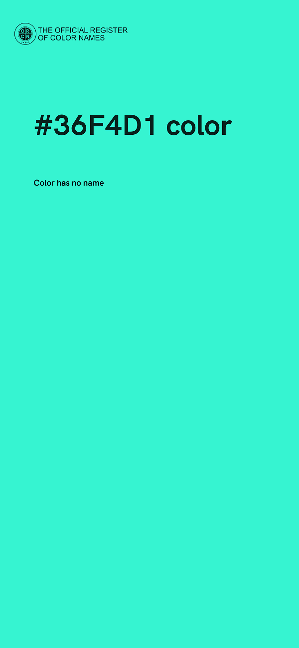 #36F4D1 color image
