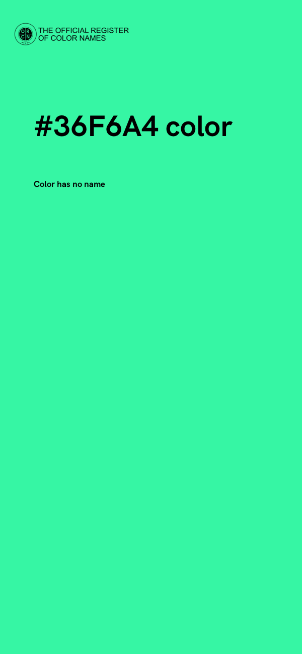 #36F6A4 color image