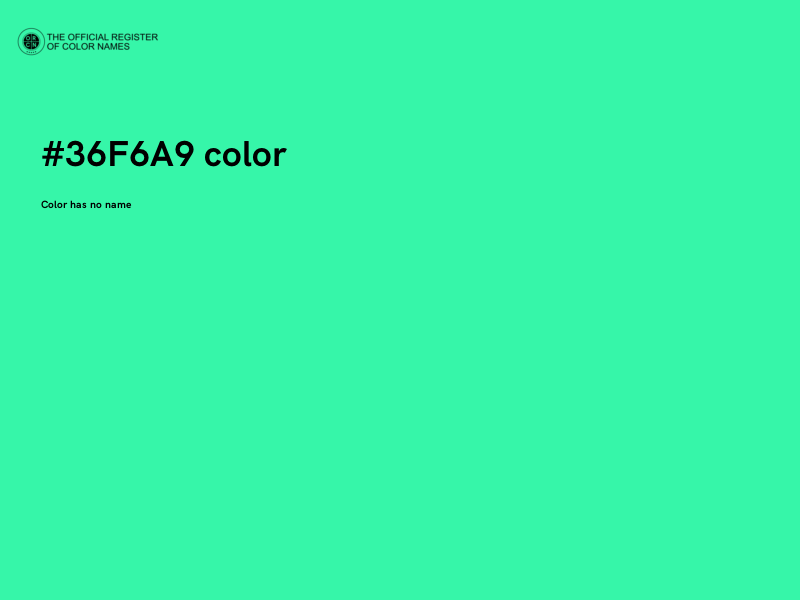 #36F6A9 color image