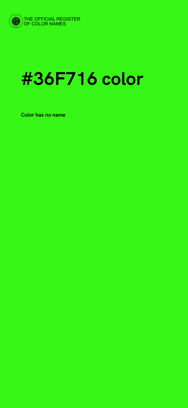 #36F716 color image