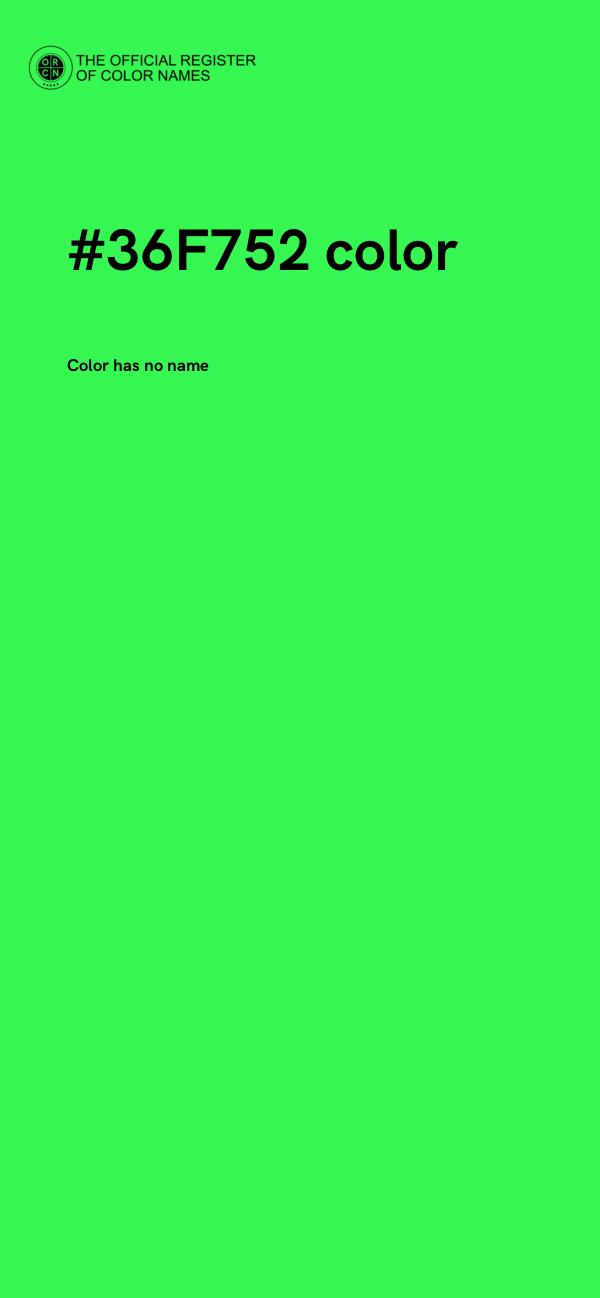 #36F752 color image