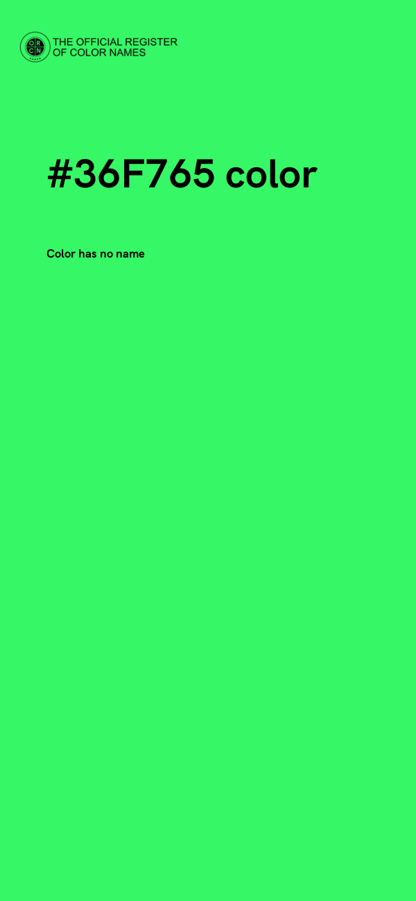 #36F765 color image
