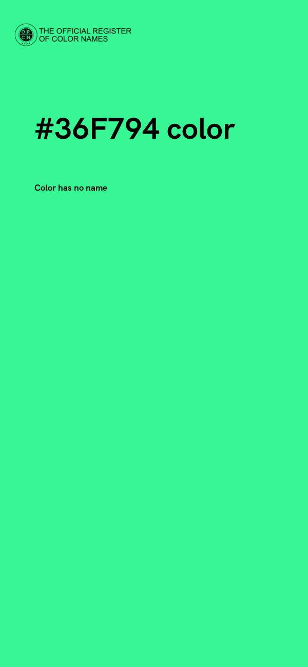 #36F794 color image