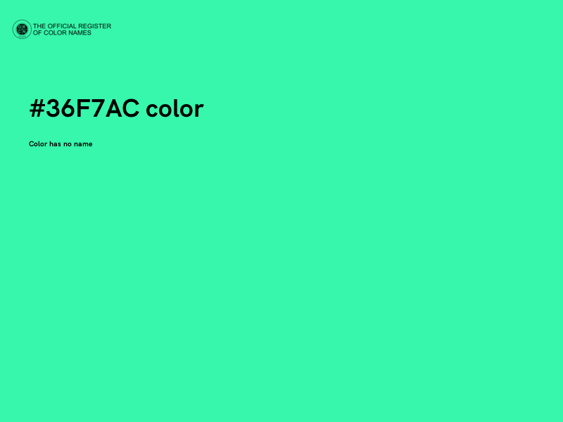 #36F7AC color image