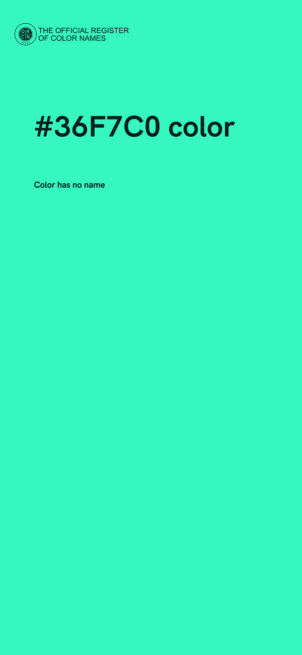 #36F7C0 color image
