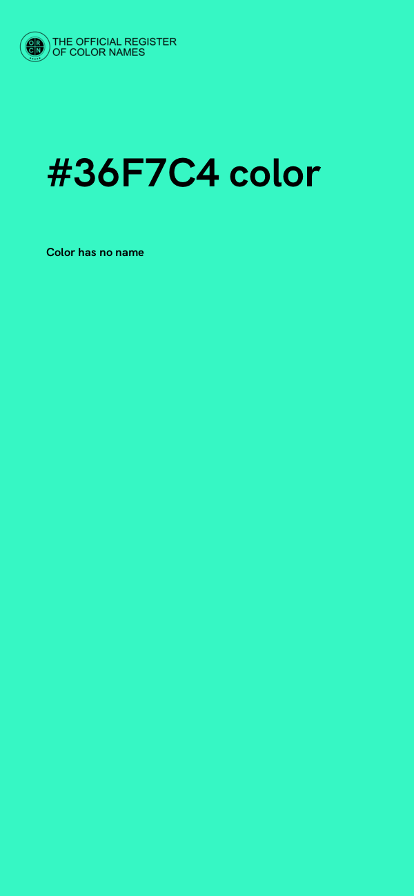 #36F7C4 color image