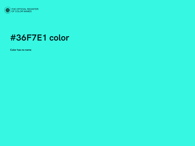 #36F7E1 color image