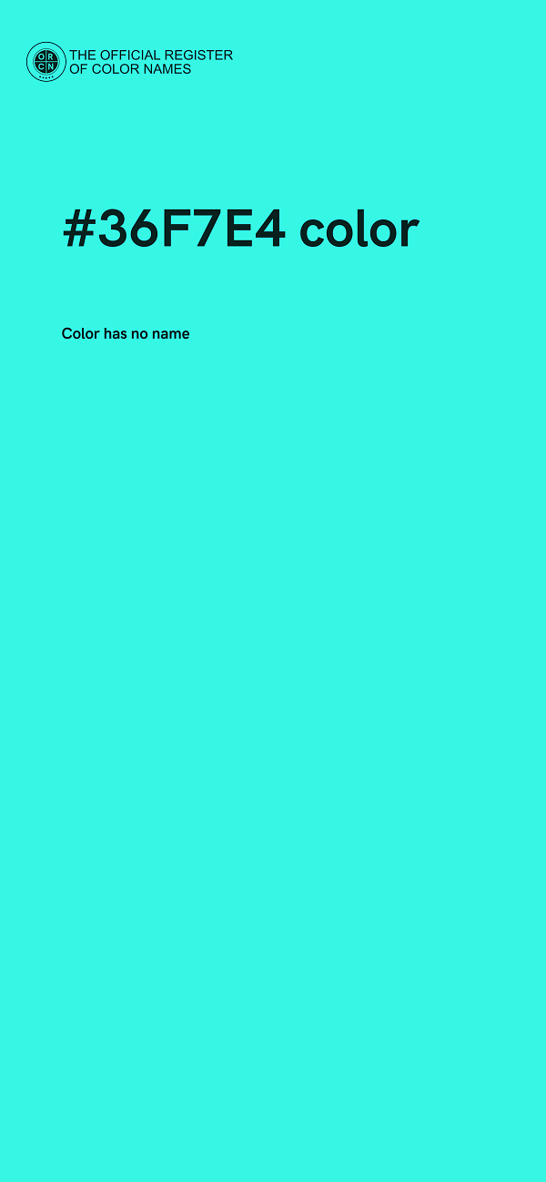 #36F7E4 color image