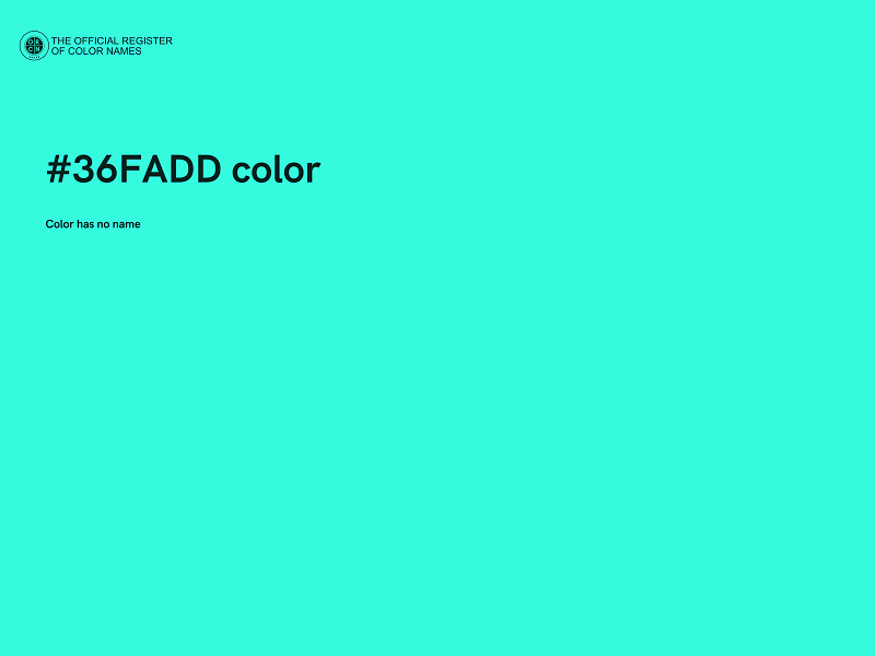 #36FADD color image