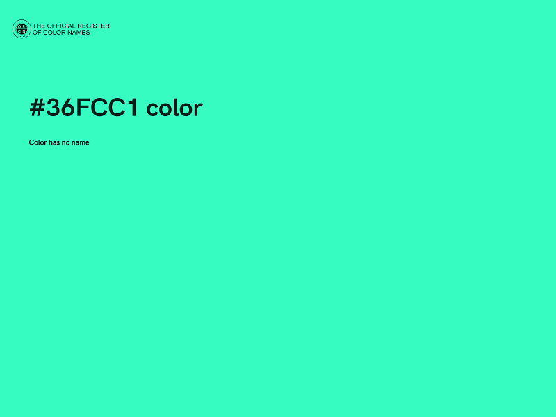 #36FCC1 color image