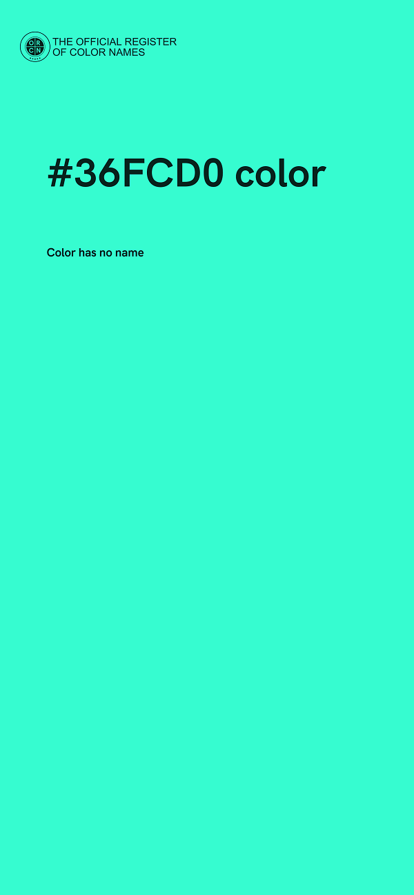 #36FCD0 color image