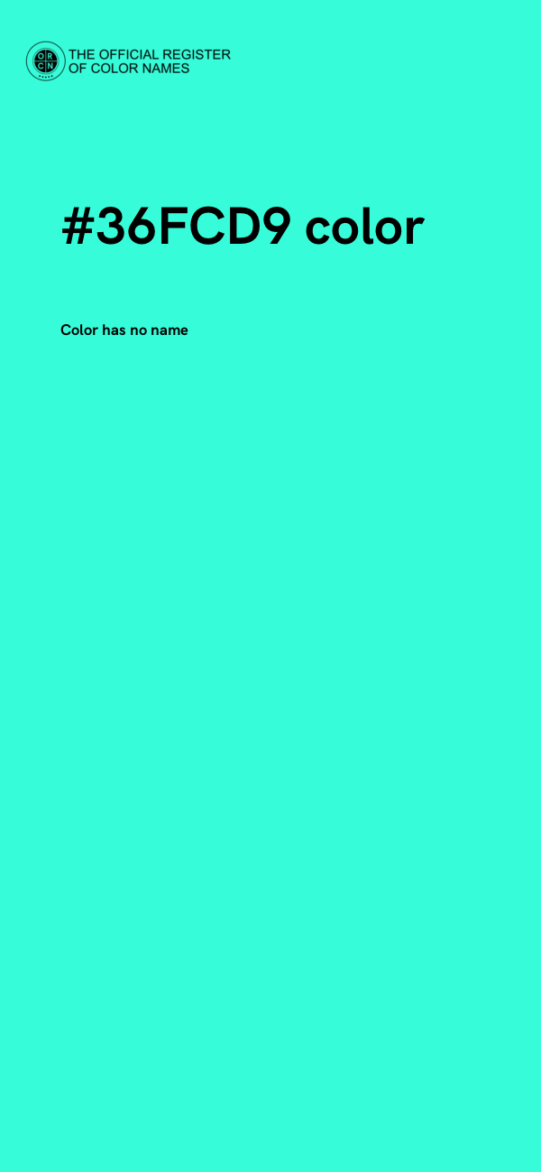 #36FCD9 color image