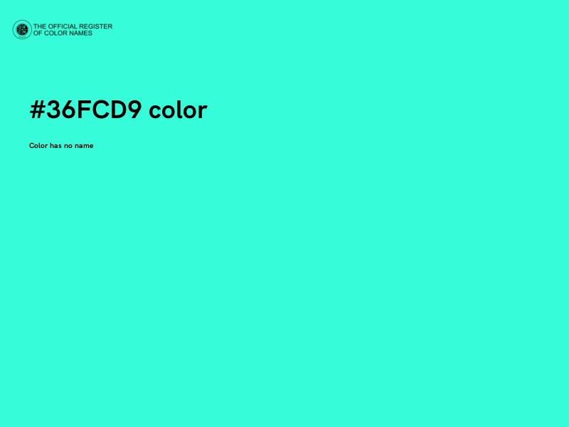 #36FCD9 color image